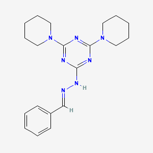 2-[(2E)-2-benzylidenehydrazinyl]-4,6-di(piperidin-1-yl)-1,3,5-triazine