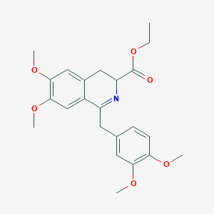 Ethyl 1-[(3,4-dimethoxyphenyl)methyl]-6,7-dimethoxy-3,4-dihydroisoquinoline-3-carboxylate