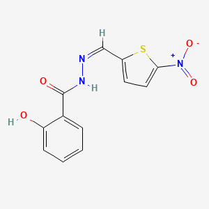 2-hydroxy-N'-[(E)-(5-nitrothiophen-2-yl)methylidene]benzohydrazide