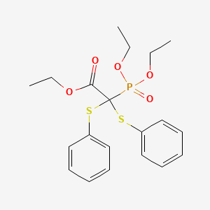 Ethyl (diethoxyphosphoryl)[bis(phenylsulfanyl)]acetate