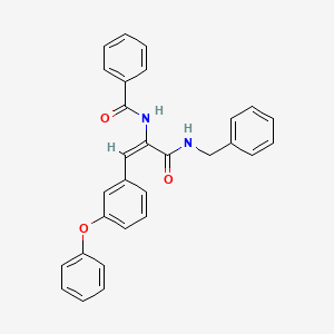 (2E)-N-benzyl-3-(3-phenoxyphenyl)-2-(phenylformamido)prop-2-enamide