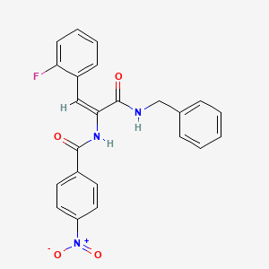 N-(1-Benzylcarbamoyl-2-(2-fluoro-phenyl)-vinyl)-4-nitro-benzamide