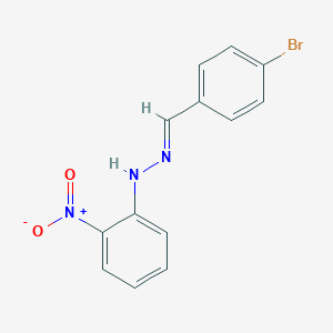 molecular formula C13H10BrN3O2 B11713143 (1E)-1-(4-bromobenzylidene)-2-(2-nitrophenyl)hydrazine 