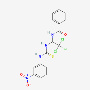 N-(2,2,2-trichloro-1-{[(3-nitrophenyl)carbamothioyl]amino}ethyl)benzamide