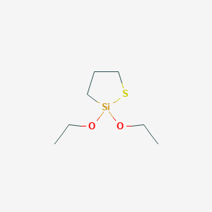 molecular formula C7H16O2SSi B11713168 2,2-Diethoxy-1,2-thiasilolane 