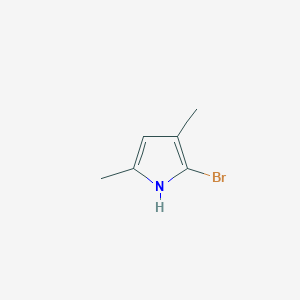 molecular formula C6H8BrN B11713187 2-bromo-3,5-dimethyl-1H-pyrrole 