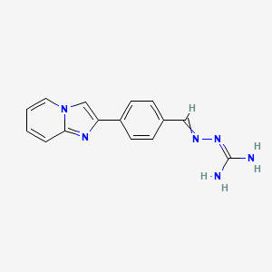 N-{[(4-{imidazo[1,2-a]pyridin-2-yl}phenyl)methylidene]amino}guanidine