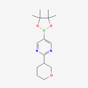 2-(Oxan-3-yl)-5-(4,4,5,5-tetramethyl-1,3,2-dioxaborolan-2-yl)pyrimidine