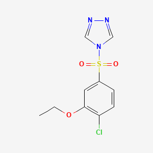 molecular formula C10H10ClN3O3S B1171325 4-[(4-chloro-3-ethoxyphenyl)sulfonyl]-4H-1,2,4-triazole 
