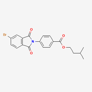 molecular formula C20H18BrNO4 B11713251 3-Methylbutyl 4-(5-bromo-1,3-dioxoisoindol-2-yl)benzoate 