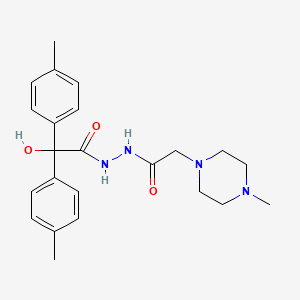 1-Piperazineacetic acid, 4-methyl-, 2-(hydroxybis(4-methylphenyl)acetyl)hydrazide