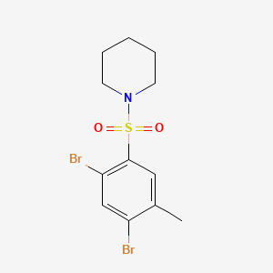 molecular formula C12H15Br2NO2S B1171327 1-(2,4-Dibromo-5-methylbenzenesulfonyl)piperidine 