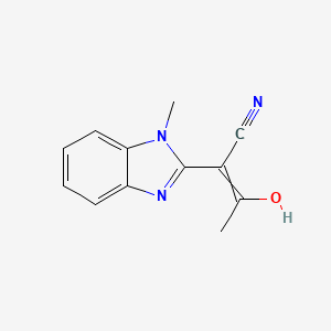 2-[(2E)-1-methyl-2,3-dihydro-1H-1,3-benzodiazol-2-ylidene]-3-oxobutanenitrile