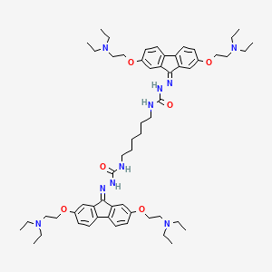 molecular formula C58H84N10O6 B11713293 N,N'-hexane-1,6-diylbis(2-{2,7-bis[2-(diethylamino)ethoxy]-9H-fluoren-9-ylidene}hydrazinecarboxamide) 