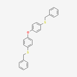 molecular formula C26H22OS2 B11713305 1-(Benzylthio)-4-[4-(benzylthio)phenoxy]benzene 