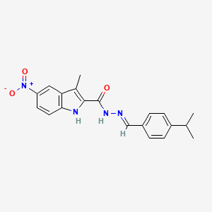 3-Methyl-5-nitro-N'-[(E)-[4-(propan-2-YL)phenyl]methylidene]-1H-indole-2-carbohydrazide