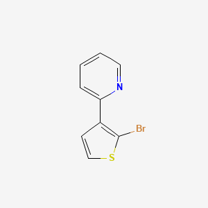 molecular formula C9H6BrNS B11713328 2-(2-Bromo-3-thienyl)pyridine 