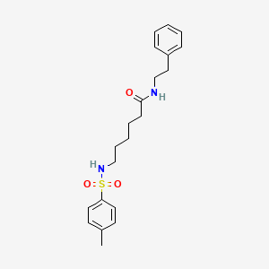 molecular formula C21H28N2O3S B11713330 6-(Toluene-4-sulfonylamino)-hexanoic acid phenethyl-amide CAS No. 313223-81-3