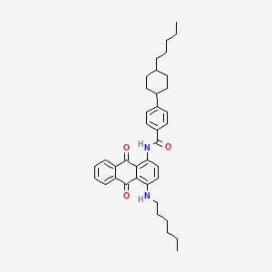 N-[4-(hexylamino)-9,10-dioxo-9,10-dihydroanthracen-1-yl]-4-(4-pentylcyclohexyl)benzamide