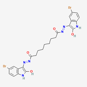 N'~1~,N'~9~-bis[(3Z)-5-bromo-2-oxo-1,2-dihydro-3H-indol-3-ylidene]nonanedihydrazide