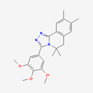 5,5,8,9-Tetramethyl-3-(3,4,5-trimethoxyphenyl)-5,6-dihydro[1,2,4]triazolo[3,4-a]isoquinoline