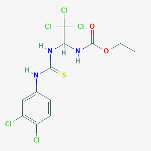 Ethyl N-(2,2,2-trichloro-1-{[(3,4-dichlorophenyl)carbamothioyl]amino}ethyl)carbamate