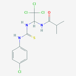 2-methyl-N-(2,2,2-trichloro-1-{[(4-chlorophenyl)carbamothioyl]amino}ethyl)propanamide