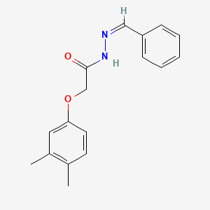 2-(3,4-dimethylphenoxy)-N'-[(E)-phenylmethylidene]acetohydrazide