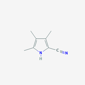 molecular formula C8H10N2 B11713459 3,4,5-trimethyl-1H-pyrrole-2-carbonitrile 