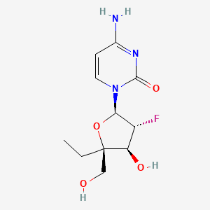 4-amino-1-[(2R,3R,4S,5R)-5-ethyl-3-fluoro-4-hydroxy-5-(hydroxymethyl)oxolan-2-yl]-1,2-dihydropyrimidin-2-one