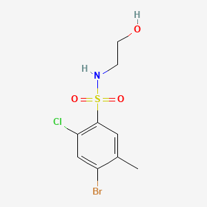molecular formula C9H11BrClNO3S B1171350 4-bromo-2-chloro-N-(2-hydroxyethyl)-5-methylbenzenesulfonamide 