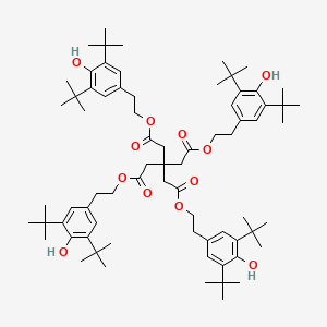 molecular formula C73H108O12 B11713537 Bis[2-(3,5-ditert-butyl-4-hydroxyphenyl)ethyl] 3,3-bis{2-[2-(3,5-ditert-butyl-4-hydroxyphenyl)ethoxy]-2-oxoethyl}pentanedioate 