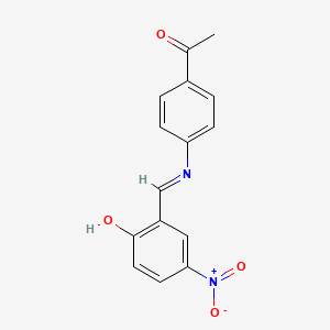 1-(4-{[(E)-(2-hydroxy-5-nitrophenyl)methylidene]amino}phenyl)ethanone