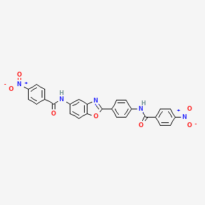 4-nitro-N-[4-(5-{[(4-nitrophenyl)carbonyl]amino}-1,3-benzoxazol-2-yl)phenyl]benzamide