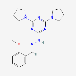 2-[(2E)-2-(2-methoxybenzylidene)hydrazinyl]-4,6-di(pyrrolidin-1-yl)-1,3,5-triazine