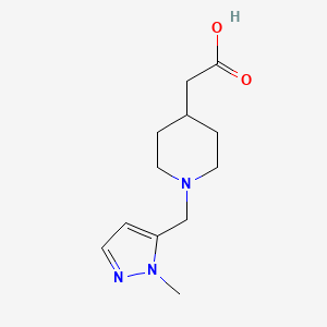 {1-[(1-methyl-1H-pyrazol-5-yl)methyl]piperidin-4-yl}acetic acid