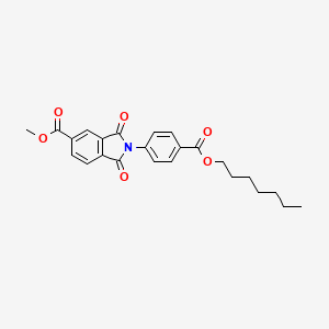 methyl 2-{4-[(heptyloxy)carbonyl]phenyl}-1,3-dioxo-2,3-dihydro-1H-isoindole-5-carboxylate