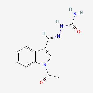 molecular formula C12H12N4O2 B11713604 (2E)-2-[(1-acetyl-1H-indol-3-yl)methylidene]hydrazinecarboxamide 