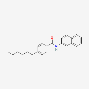 molecular formula C23H25NO B11713618 4-Hexyl-N-naphthalen-2-yl-benzamide 