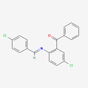 (E)-N-(2-Benzoyl-4-chlorophenyl)-1-(4-chlorophenyl)methanimine