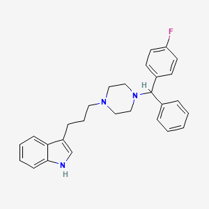 3-(3-{4-[(4-fluorophenyl)(phenyl)methyl]piperazin-1-yl}propyl)-1H-indole