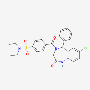 4-(7-chloro-2-oxo-5-phenyl-2,3,4,5-tetrahydro-1H-benzo[e][1,4]diazepine-4-carbonyl)-N,N-diethylbenzenesulfonamide