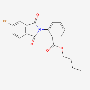 molecular formula C19H16BrNO4 B11713687 butyl 2-(5-bromo-1,3-dioxo-1,3-dihydro-2H-isoindol-2-yl)benzoate 