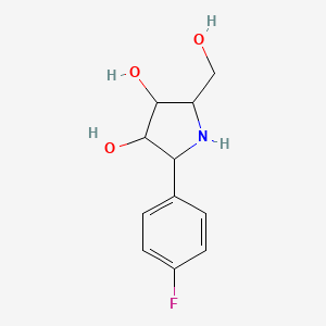 2-(4-Fluorophenyl)-5-(hydroxymethyl)pyrrolidine-3,4-diol