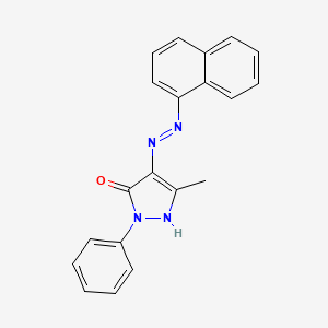 molecular formula C20H16N4O B11713733 3-methyl-4-[(E)-1-naphthyldiazenyl]-1-phenyl-1H-pyrazol-5-ol 