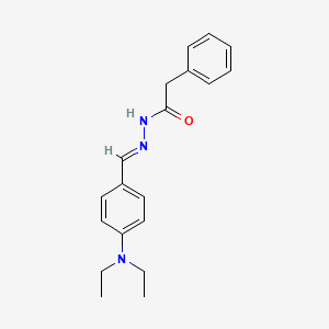 molecular formula C19H23N3O B11713748 N'-{(E)-[4-(diethylamino)phenyl]methylidene}-2-phenylacetohydrazide 