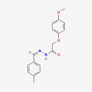 molecular formula C17H18N2O3 B11713774 2-(4-methoxyphenoxy)-N'-[(E)-(4-methylphenyl)methylidene]acetohydrazide 