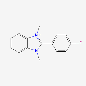 molecular formula C15H14FN2+ B11713802 2-(4-fluorophenyl)-1,3-dimethyl-1H-3,1-benzimidazol-3-ium 