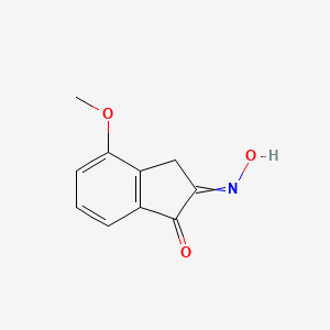 molecular formula C10H9NO3 B11713808 4-Methoxy-indan-1,2-dione 2-oxime 