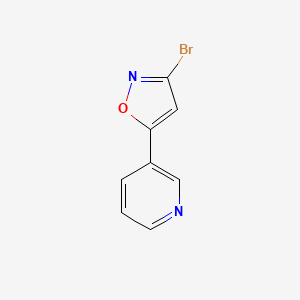 molecular formula C8H5BrN2O B11713811 3-Bromo-5-(3-pyridyl)isoxazole 